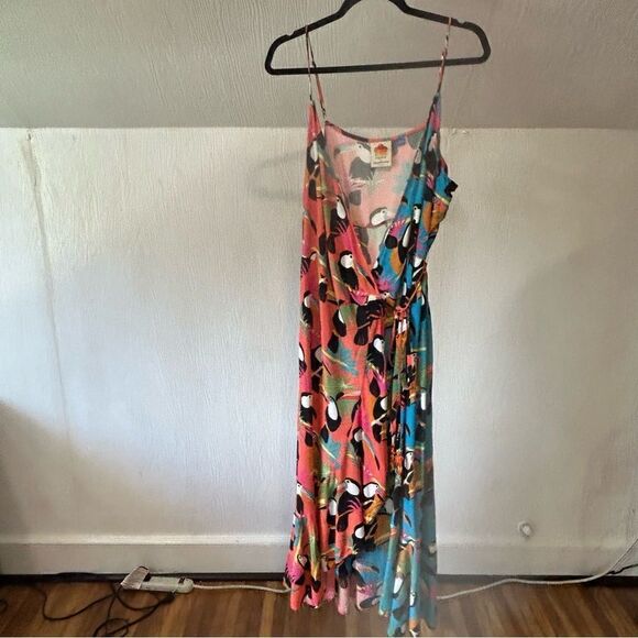 REVOLVE Farm Rio Anthropologie Toucan Wrap Multi Color Maxi Dress - Picture 6 of 12